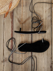 Sandalias planas de cristal