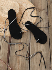 Sandalias planas de cristal