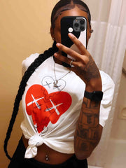 T-Shirt mit Herz-Print