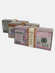 Box-Tasche mit Strasssteinen