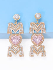 Pendientes de perlas y diamantes de imitación MOM