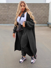 Lässiger, einfarbiger Herbst-Cardigan