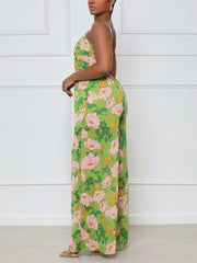 Mono con tirantes finos y estampado floral