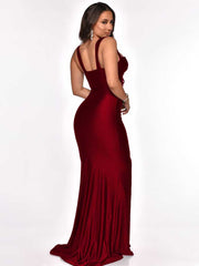 Elegantes vestidos de sirena con tirantes finos