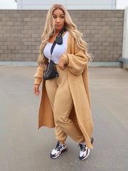 Lässiger, einfarbiger Herbst-Cardigan