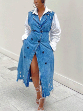 Vestido tipo chaleco de mezclilla con botones