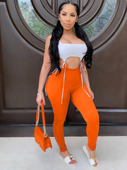 Ärmelloser, ausgehöhlter Jumpsuit