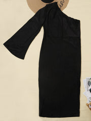 Elegante vestido de corte A con un solo hombro