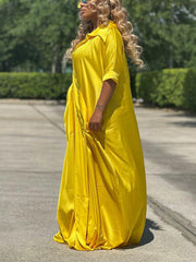 Mono holgado de escote en V liso