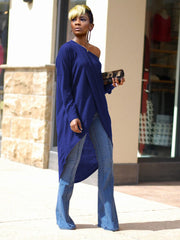 Tops con hombros oblicuos irregulares