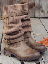 Botas de punto con hebilla ajustable