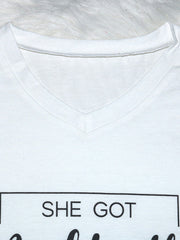 Lässiges Oberteil mit Buchstaben-Print