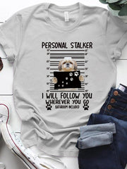Persönliches Stalker Lässiges T-Shirt