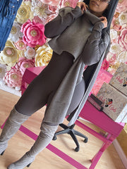 Asymmetrische Rollkragenoberteile mit Schlitz