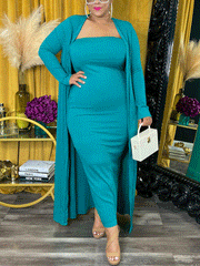 Knitted Solid 2PC Set