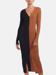 Shoko-Farbblock-Pulloverkleid