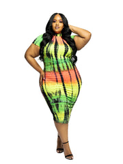 Gradient Striped Maxi Dress