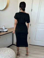 Figurbetontes Maxikleid mit One-Shoulder-Träger