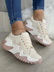 Zapatillas deportivas casuales con bloques de color de PU