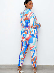 Zweiteiliger Anzug mit einfarbigem, hellem Aufdruck