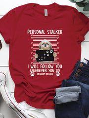 Persönliches Stalker Lässiges T-Shirt