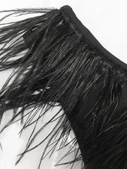 Unregelmäßiges Kleid mit Federn