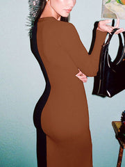 Shoko-Farbblock-Pulloverkleid