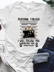 Persönliches Stalker Lässiges T-Shirt