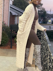 Cárdigan de punto con bolsillos laterales