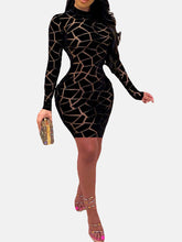 Minikleid aus Mesh-Patchwork