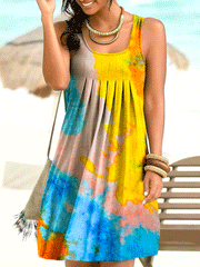 Lässiges Batikkleid mit Print