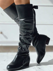 Botas de piel con detalle de cordones