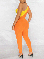 Mono ajustado de canalé con parches y cremallera