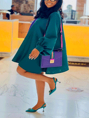 Vestido mini con bloques de color a la moda