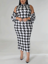 Sleeveless Maxi Dress &Shoulder Cape Set