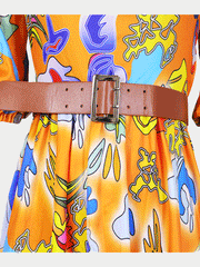 Minivestido con hombros descubiertos y cinturón