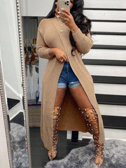 Suéteres tipo jersey con cuello alto y abertura