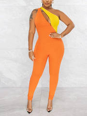 Mono ajustado de canalé con parches y cremallera