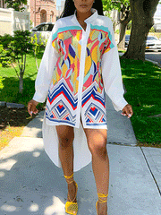 Camisa informal con cuello vuelto