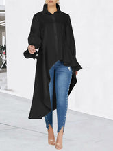 Blusas con volantes y dobladillo alto y bajo