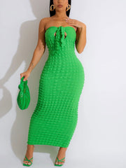 Trägerloses, figurbetontes Bubble-Kleid