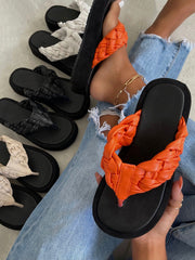 Sandalias casuales tipo chanclas trenzadas