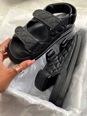 Sandalias de PU con doble velcro