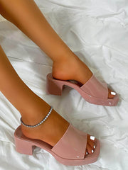 Sandalias de tacón grueso de gelatina
