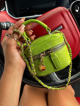 Mini bolso de piel con rombos