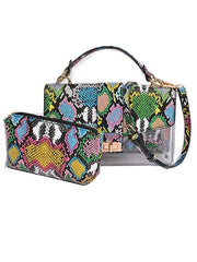 Tasche mit Schlangen-Print