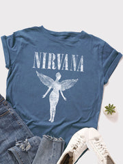Baumwoll-T-Shirt „Nirvana Wings“