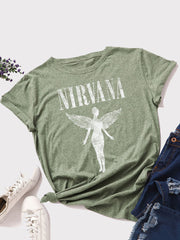 Baumwoll-T-Shirt „Nirvana Wings“