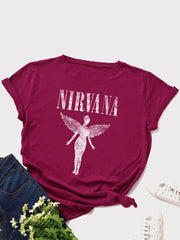 Baumwoll-T-Shirt „Nirvana Wings“