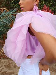 Ärmellose Tülltops